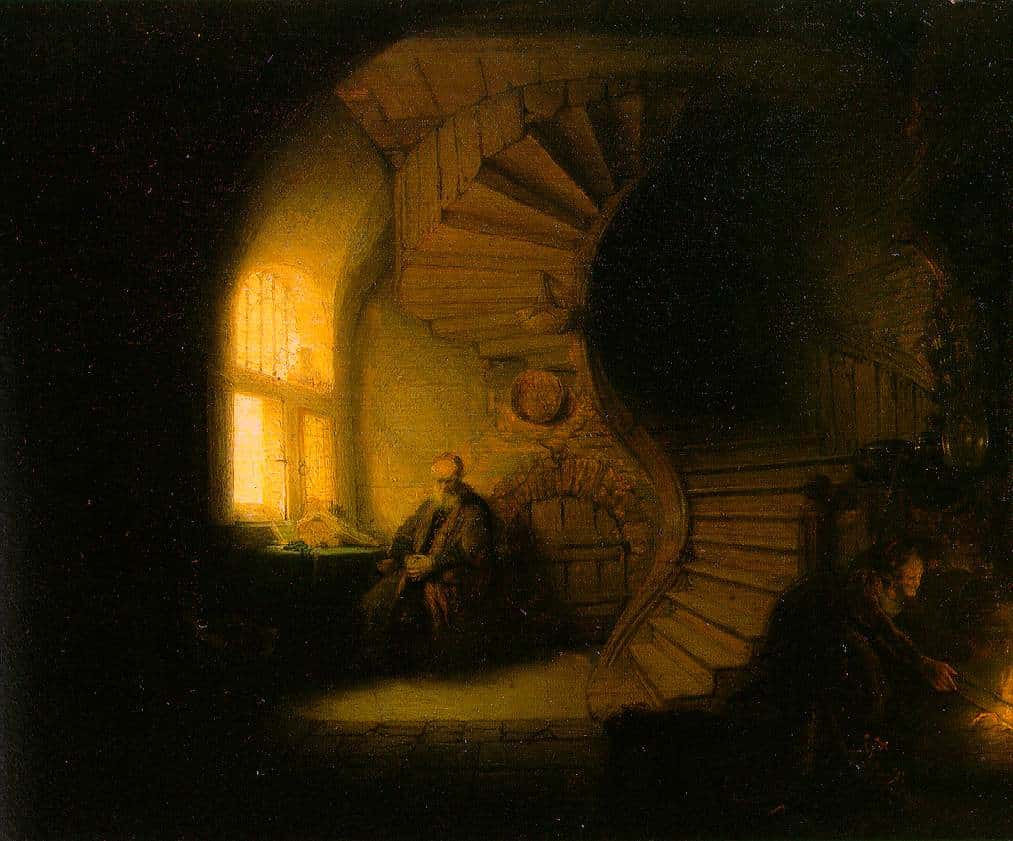 Die 100 berühmtesten Gemälde der Welt Rembrandt The Philosopher in Meditation 1 1 Der Blog Master Apollon