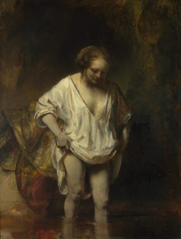 Woman Bathing in a River - Rembrandt van Rijn