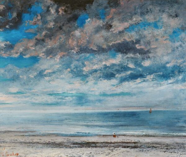 The Beach, Sunset - Gustave Courbet