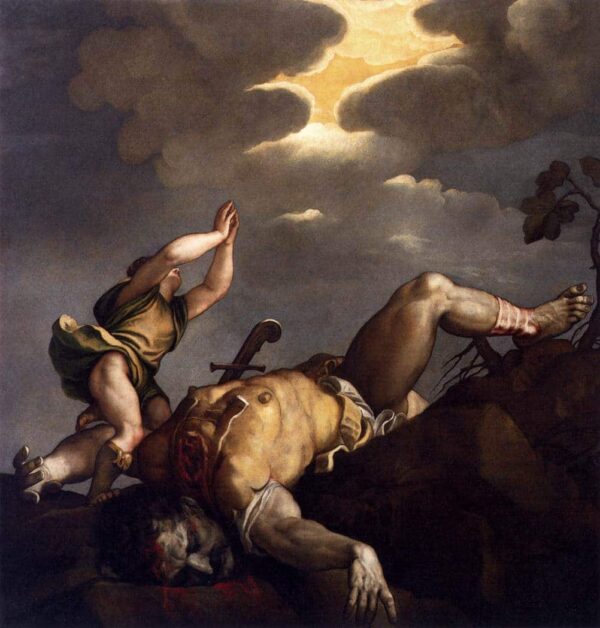 David and Goliath - Titian