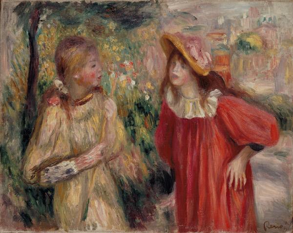 Conversation between girls - Pierre-Auguste Renoir