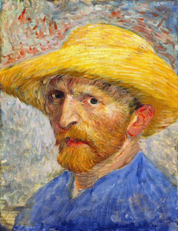 Self-portrait with a Straw Hat - Van Gogh