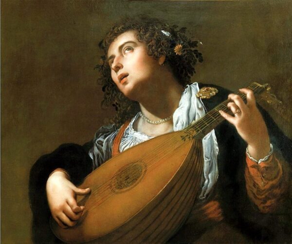 Woman playing the lute - Artemisia Gentileschi