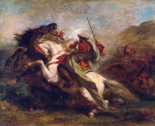 Collision of Moorish Horsemen - Eugène Delacroix