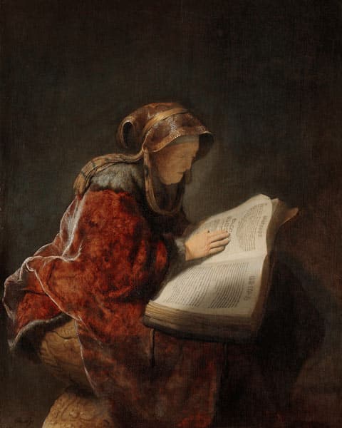 Anna the Prophetess - Rembrandt van Rijn