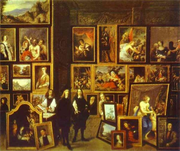 The Archduke Leopold Wilhelm in his Picture Gallery, with the Artist and Other Characters - David The Younger Teniers