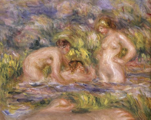 Bathers 1918 Detail - Pierre-Auguste Renoir