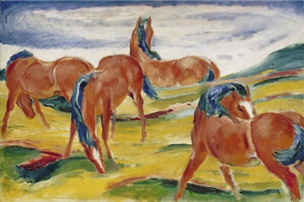 Horses in the pasture I - Franz Marc