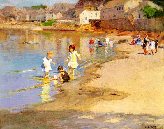 En la playa de Edward Henry Potthast