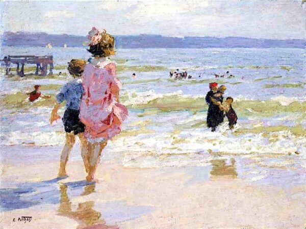 En la orilla del mar - Edward Henry Potthast