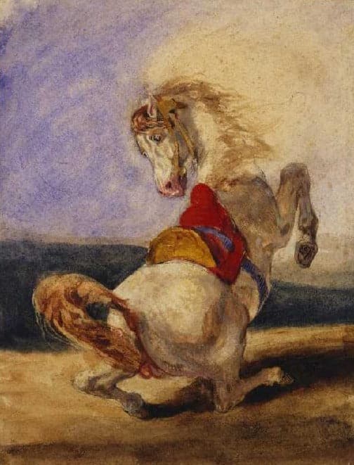 Rearing Horse - Eugène Delacroix