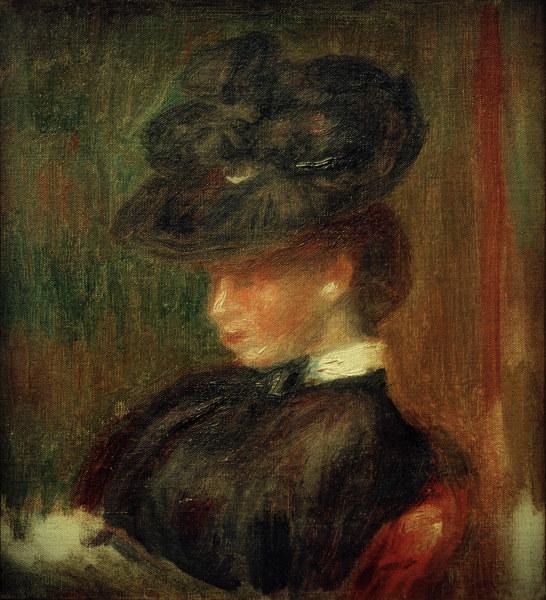 Lady with a Hat - Pierre-Auguste Renoir