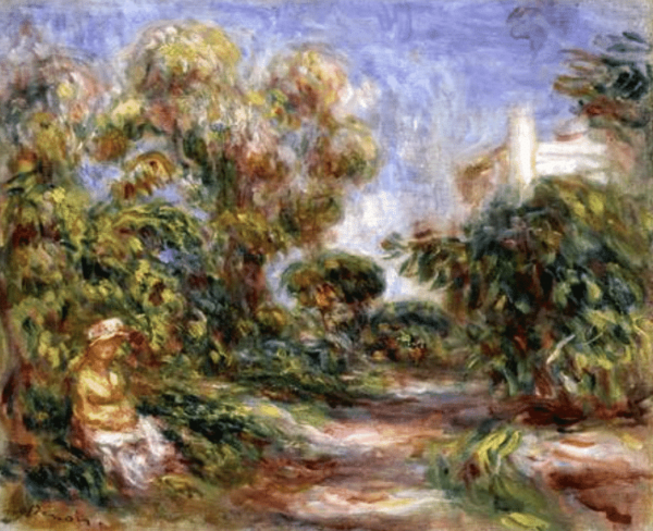 Woman in a Landscape - Pierre-Auguste Renoir