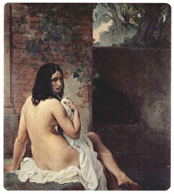 Back view of a bather - Francesco Hayez