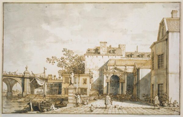 Capriccio with reminiscences of Westminster Bridge and Richmond House - Giovanni Antonio Canal