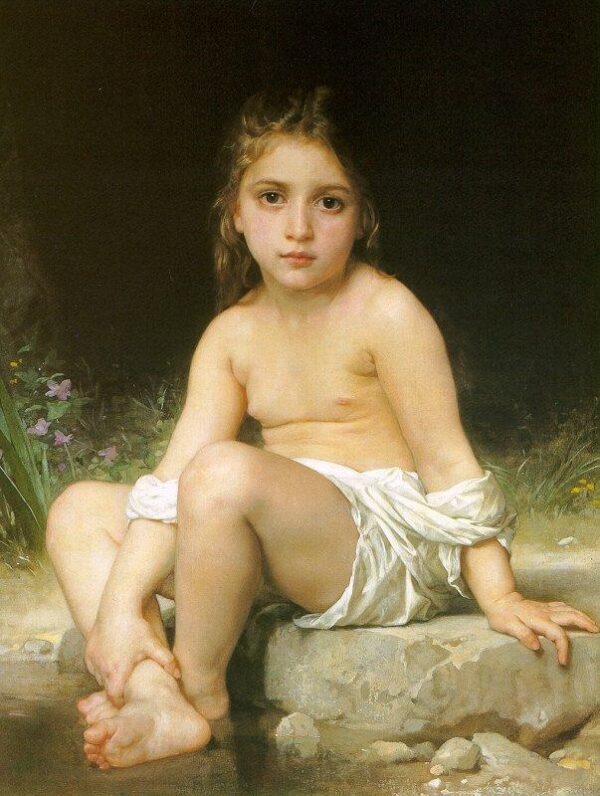 Child at the Bath - William Bouguereau