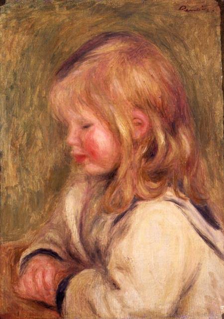 The Child in White Reading - Pierre-Auguste Renoir