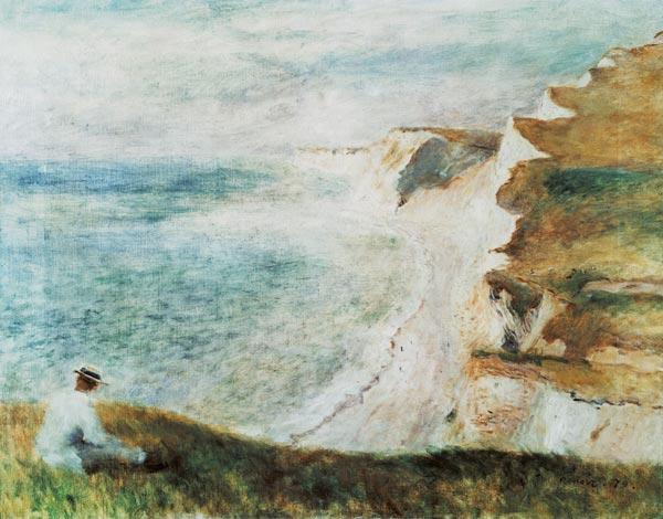 Cliffs at Pourville - Pierre-Auguste Renoir