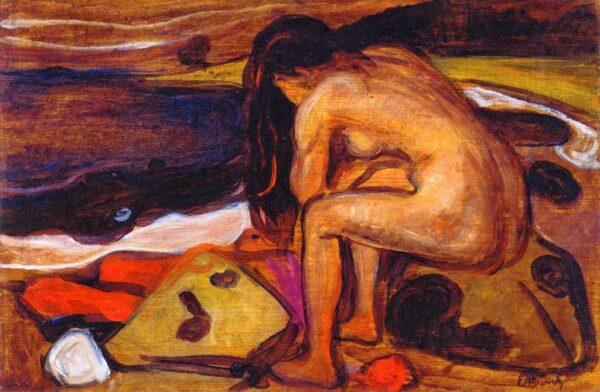 Nude woman on the beach - Edvard Munch