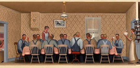 Dinner for the Drummers - Grant Wood