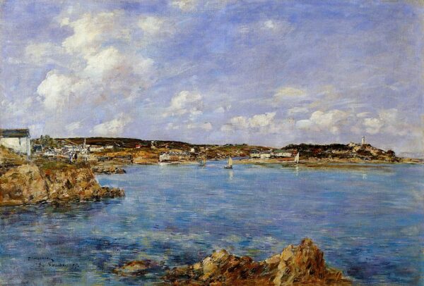 Douarnenez, the bay, view of Tristan Island - Eugène Boudin