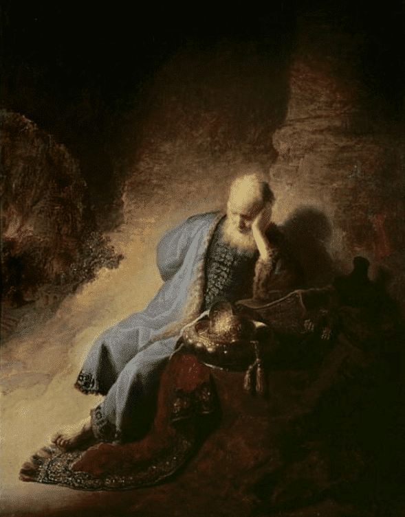 Jeremiah Lamenting the Destruction of Jerusalem - Rembrandt van Rijn