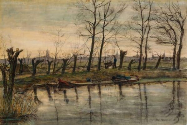 Farmer returning to the fields - Mondrian