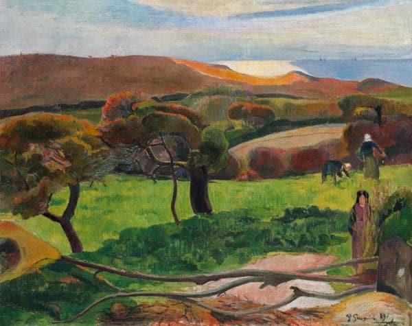 Fields near the sea - Paul Gauguin