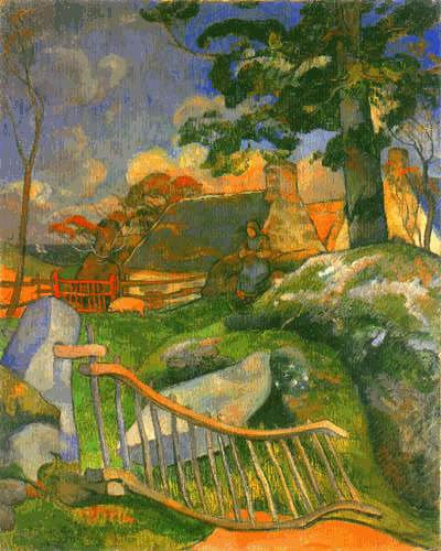 The Fence (The Swineherd) - Paul Gauguin