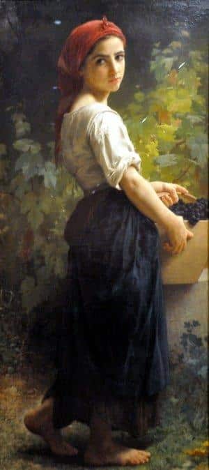 Girl with Grapes by William Bouguereau