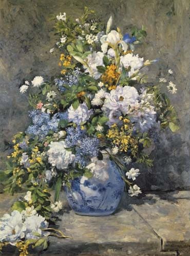 Large vase with flowers - Pierre-Auguste Renoir