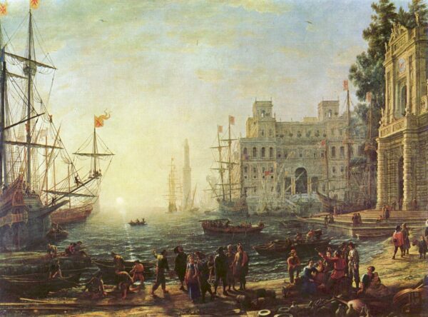 Port with Villa Medici - Claude Lorrain