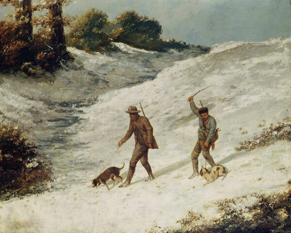 Poachers in the Snow - Gustave Courbet