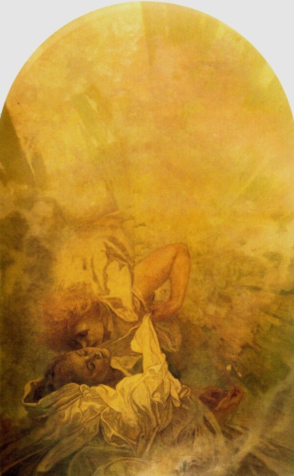 The Kiss of Spring - Mucha