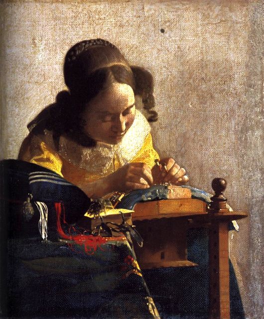 The Lacemaker (Vermeer) - Johannes Vermeer