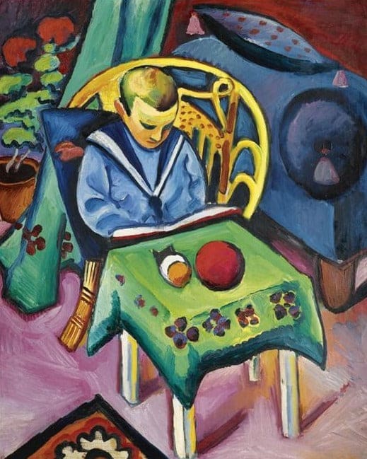 Boy with a Book and Toys - August Macke