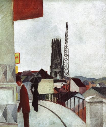 Cathedral in Freiburg in Switzerland - August Macke