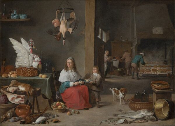 Cuisine - David The Younger Teniers. 

Translation: Kitchen - David The Younger Teniers