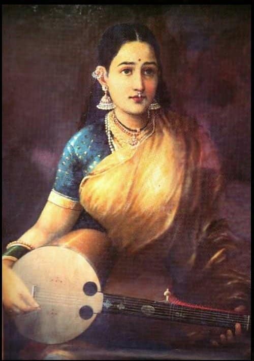 Lady with Swarbat - Ravi Varma