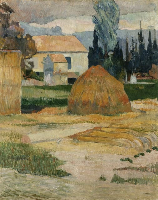 The Haystacks, near Arles or Farm in Arles - Paul Gauguin