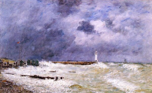 Le Havre. Heavy Winds off of Frascati - Eugène Boudin