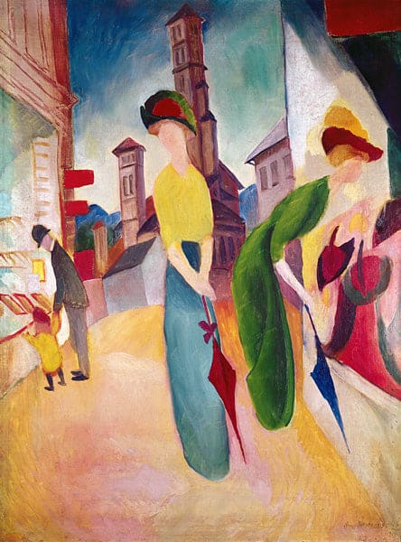 In front of the hat store - August Macke