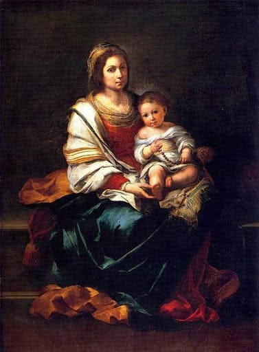 The Virgin of the Rosary - Bartolomé Esteban Murillo