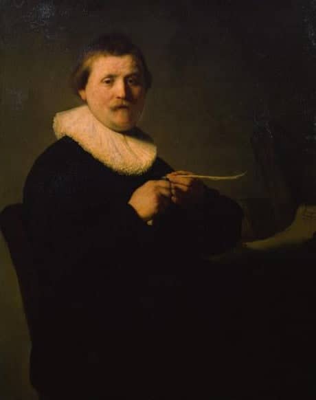 The man who cuts feathers - Rembrandt van Rijn