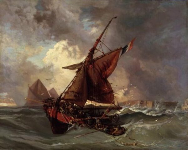 Ships in a Storm - Eugène Delacroix