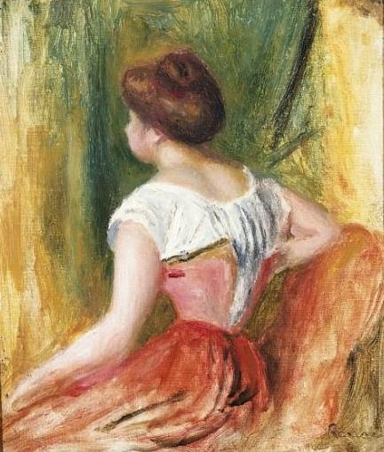 Young Woman Seated - Pierre-Auguste Renoir