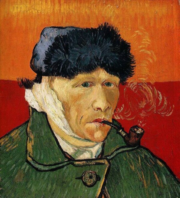 Self-Portrait with Bandaged Ear and Pipe - Van Gogh