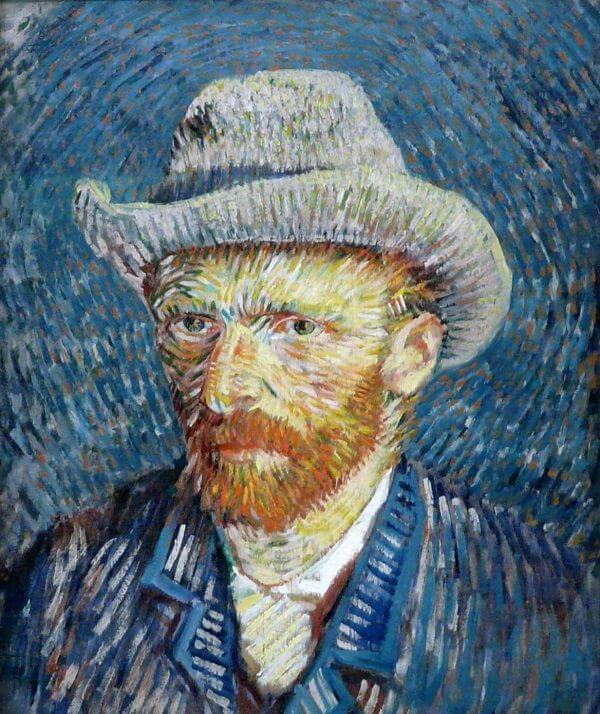 Self-portrait with a grey felt hat - Van Gogh