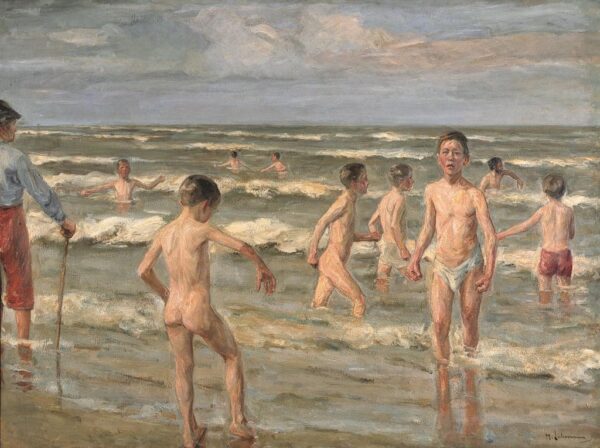 Boys Bathing - Max Liebermann