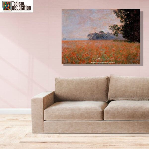 Oat Field with Poppies - Monet Painting - Image 3